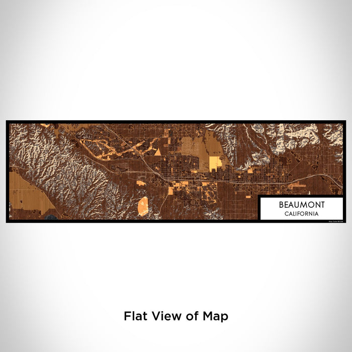 Flat View of Map Custom Beaumont California Map Enamel Mug in Ember