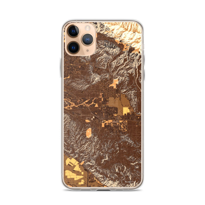 Custom iPhone 11 Pro Max Beaumont California Map Phone Case in Ember