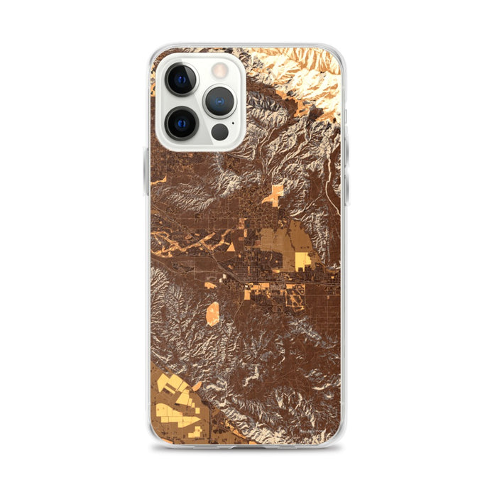 Custom iPhone 12 Pro Max Beaumont California Map Phone Case in Ember