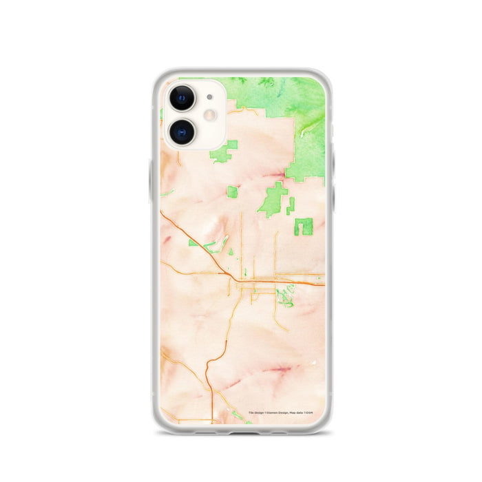 Custom iPhone 11 Beaumont California Map Phone Case in Watercolor