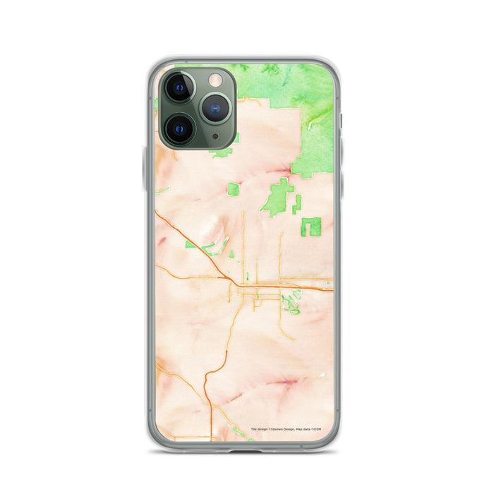 Custom iPhone 11 Pro Beaumont California Map Phone Case in Watercolor