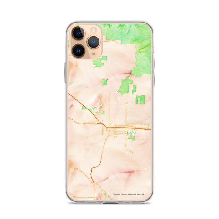 Custom iPhone 11 Pro Max Beaumont California Map Phone Case in Watercolor
