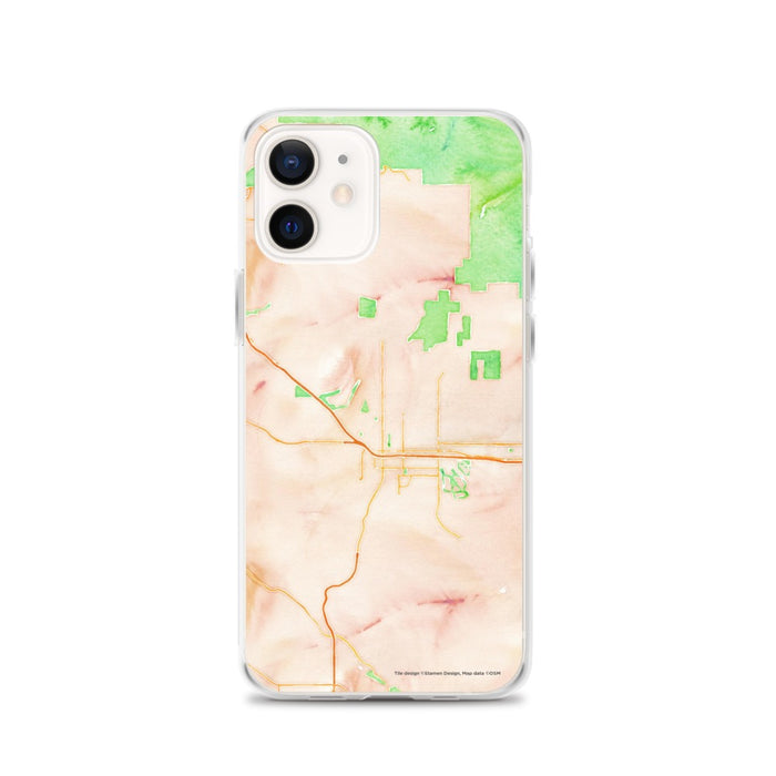 Custom iPhone 12 Beaumont California Map Phone Case in Watercolor