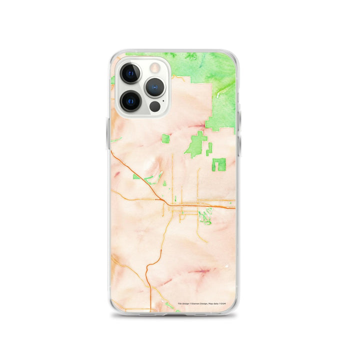 Custom iPhone 12 Pro Beaumont California Map Phone Case in Watercolor