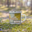 Right View Custom Beaumont California Map Enamel Mug in Woodblock on Grass With Trees in Background