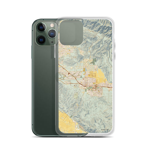 Custom Beaumont California Map Phone Case in Woodblock