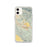 Custom iPhone 11 Beaumont California Map Phone Case in Woodblock