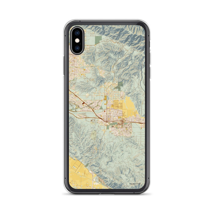 Custom iPhone XS Max Beaumont California Map Phone Case in Woodblock