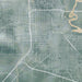 Beaumont Texas Map Print in Afternoon Style Zoomed In Close Up Showing Details