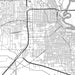 Beaumont Texas Map Print in Classic Style Zoomed In Close Up Showing Details