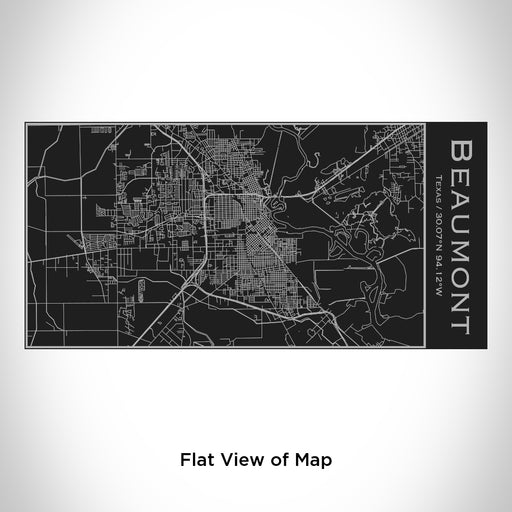 Rendered View of Beaumont Texas Map Engraving on 17oz Stainless Steel Insulated Cola Bottle in Black