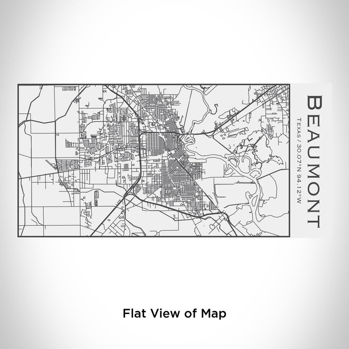 Rendered View of Beaumont Texas Map Engraving on 17oz Stainless Steel Insulated Cola Bottle in White