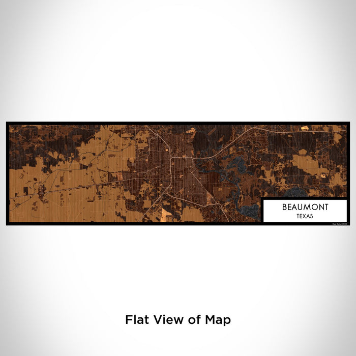 Flat View of Map Custom Beaumont Texas Map Enamel Mug in Ember