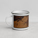 Left View Custom Beaumont Texas Map Enamel Mug in Ember