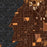 Beaver Dam Wisconsin Map Print in Ember Style Zoomed In Close Up Showing Details