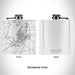 Rendered View of Beaver Dam Wisconsin Map Engraving on 6oz Stainless Steel Flask in White