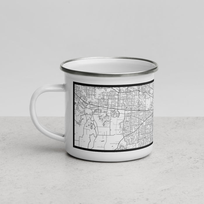 Left View Custom Beaverton Oregon Map Enamel Mug in Classic
