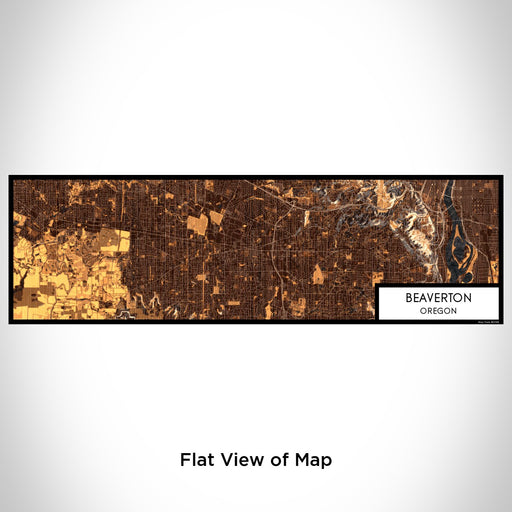 Flat View of Map Custom Beaverton Oregon Map Enamel Mug in Ember