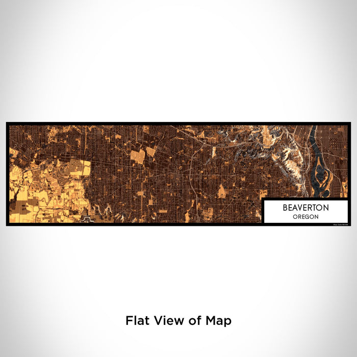 Flat View of Map Custom Beaverton Oregon Map Enamel Mug in Ember
