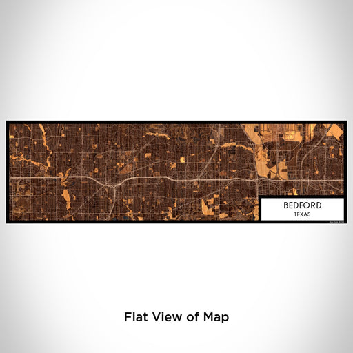 Flat View of Map Custom Bedford Texas Map Enamel Mug in Ember