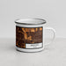 Right View Custom Bedford Texas Map Enamel Mug in Ember