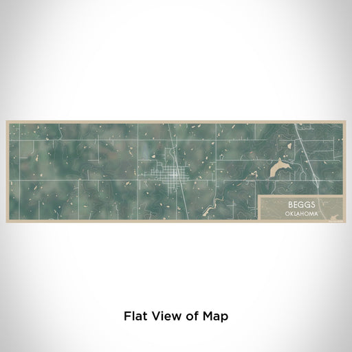 Flat View of Map Custom Beggs Oklahoma Map Enamel Mug in Afternoon