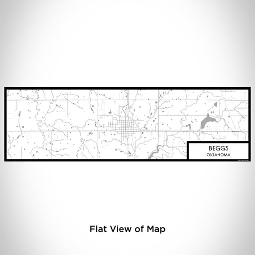 Flat View of Map Custom Beggs Oklahoma Map Enamel Mug in Classic