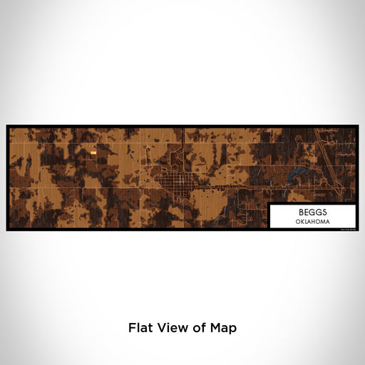 Flat View of Map Custom Beggs Oklahoma Map Enamel Mug in Ember
