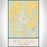 Beggs Oklahoma Map Print Portrait Orientation in Woodblock Style With Shaded Background