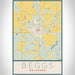 Beggs Oklahoma Map Print Portrait Orientation in Woodblock Style With Shaded Background