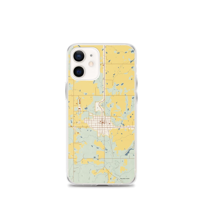 Custom Beggs Oklahoma Map iPhone 12 mini Phone Case in Woodblock