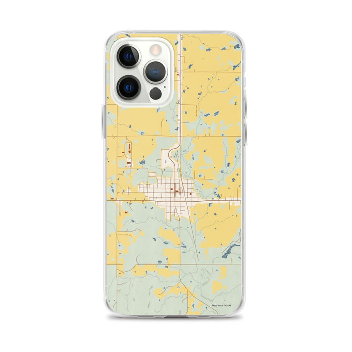 Custom Beggs Oklahoma Map iPhone 12 Pro Max Phone Case in Woodblock