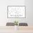 24x36 Belgrade Montana Map Print Lanscape Orientation in Classic Style Behind 2 Chairs Table and Potted Plant