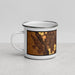 Left View Custom Belgrade Montana Map Enamel Mug in Ember