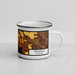 Right View Custom Belgrade Montana Map Enamel Mug in Ember