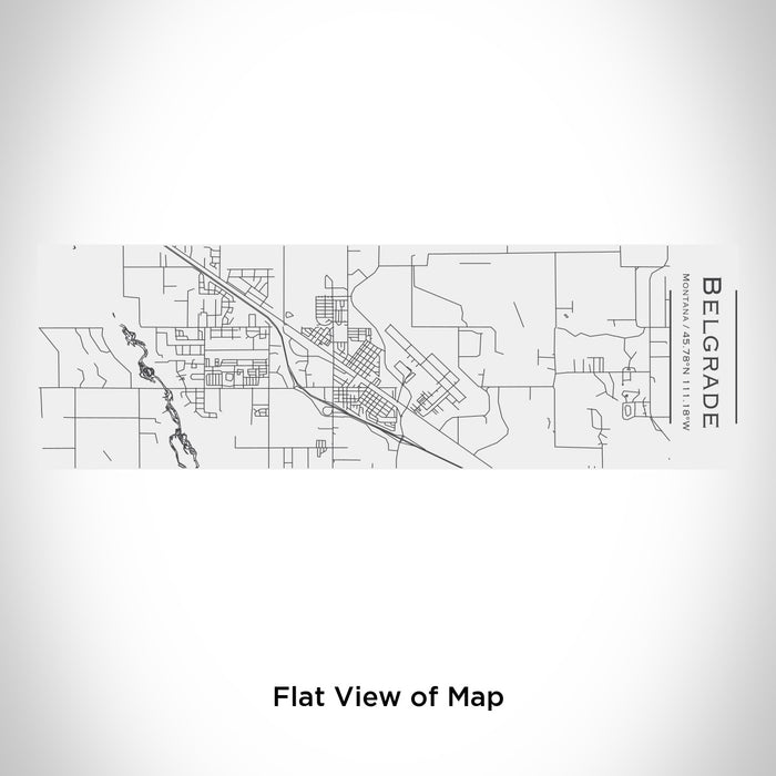 Rendered View of Belgrade Montana Map Engraving on 10oz Stainless Steel Insulated Cup with Sliding Lid in White