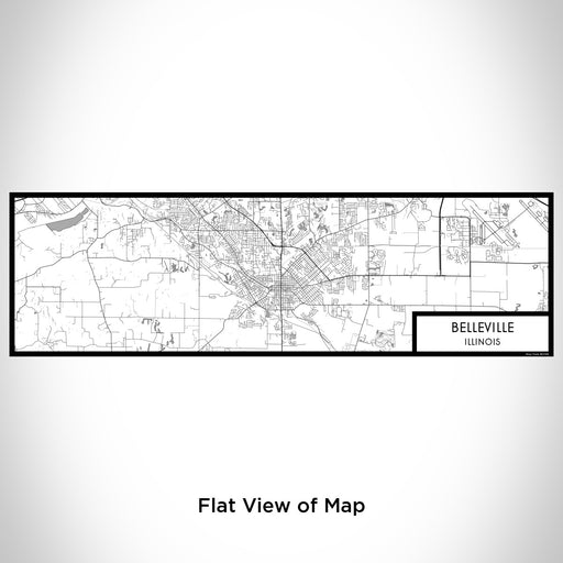 Flat View of Map Custom Belleville Illinois Map Enamel Mug in Classic