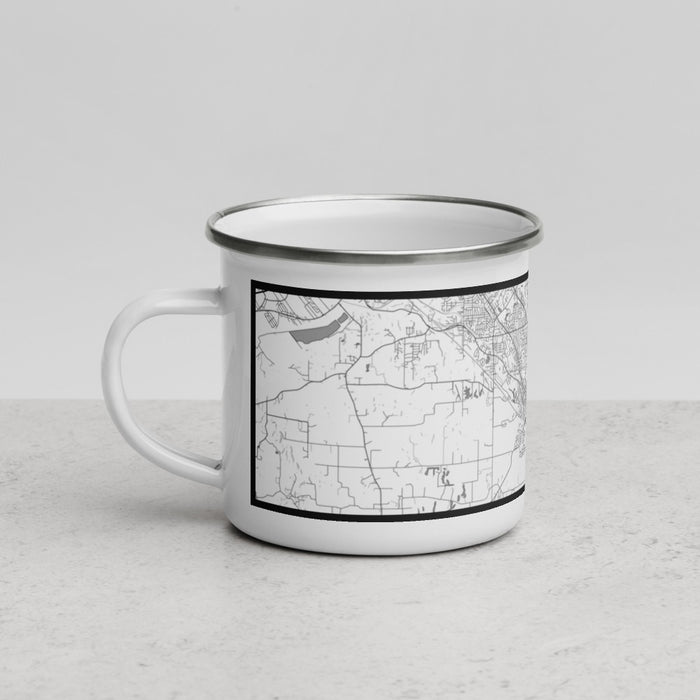 Left View Custom Belleville Illinois Map Enamel Mug in Classic