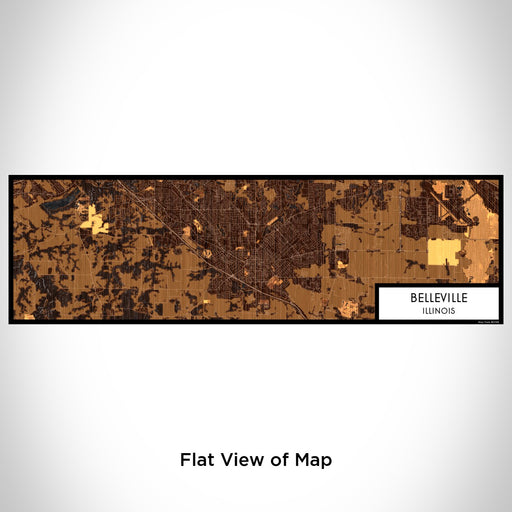 Flat View of Map Custom Belleville Illinois Map Enamel Mug in Ember