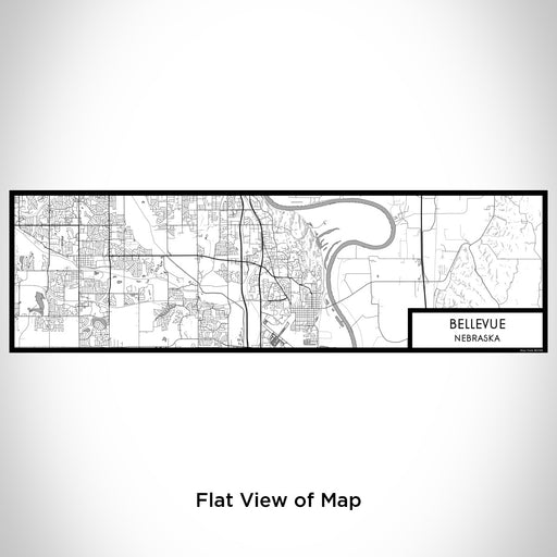 Flat View of Map Custom Bellevue Nebraska Map Enamel Mug in Classic