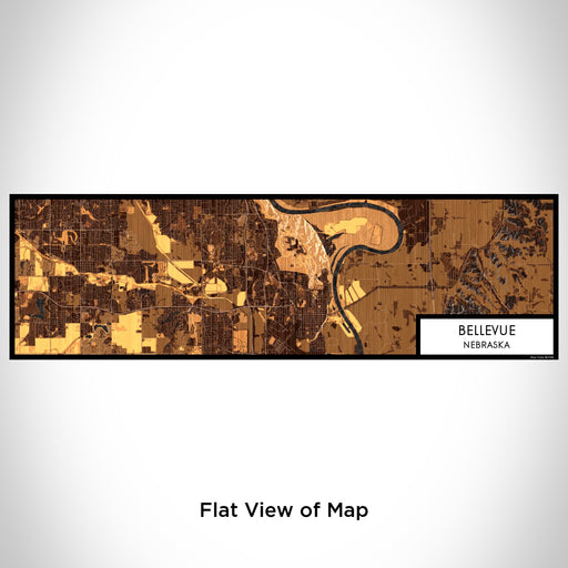 Flat View of Map Custom Bellevue Nebraska Map Enamel Mug in Ember