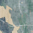 Bellevue Washington Map Print in Afternoon Style Zoomed In Close Up Showing Details