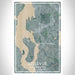 Bellevue Washington Map Print Portrait Orientation in Afternoon Style With Shaded Background