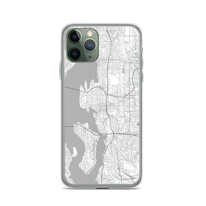 Custom Bellevue Washington Map Phone Case in Classic