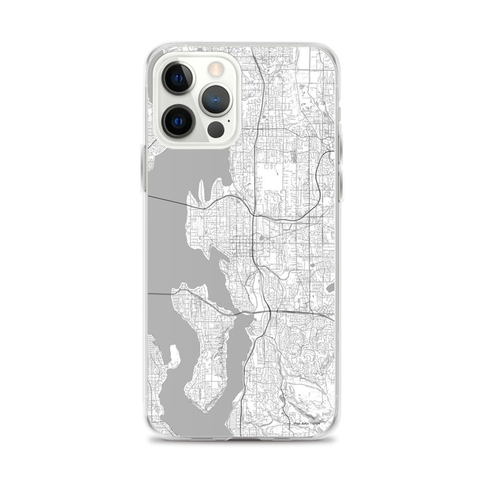 Custom Bellevue Washington Map iPhone 12 Pro Max Phone Case in Classic