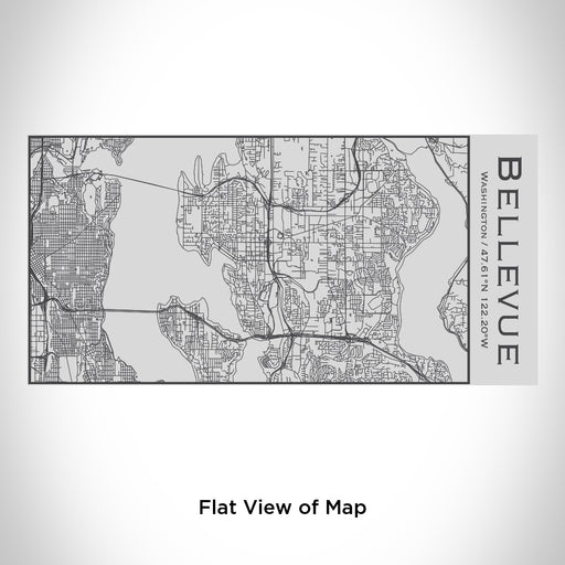 Rendered View of Bellevue Washington Map Engraving on 17oz Stainless Steel Insulated Cola Bottle