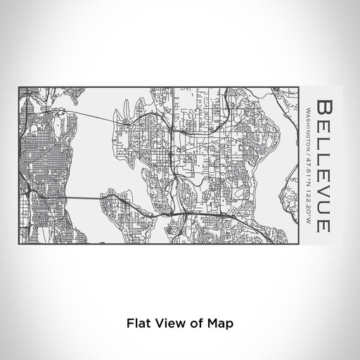 Rendered View of Bellevue Washington Map Engraving on 17oz Stainless Steel Insulated Cola Bottle in White