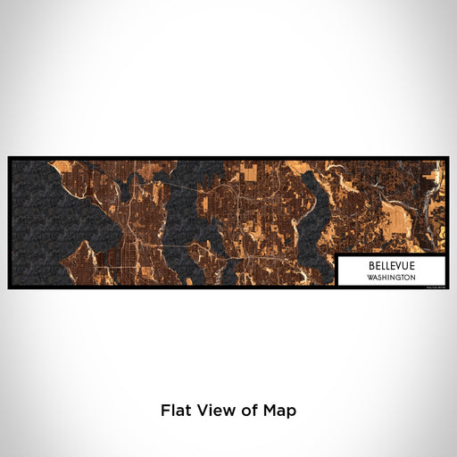 Flat View of Map Custom Bellevue Washington Map Enamel Mug in Ember