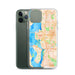 Custom Bellevue Washington Map Phone Case in Watercolor on Table with Laptop and Plant