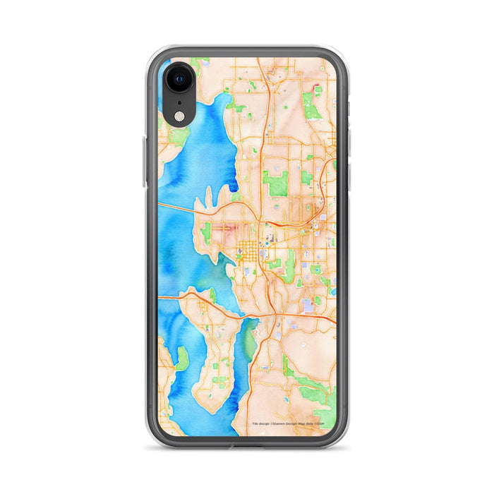 Custom Bellevue Washington Map Phone Case in Watercolor